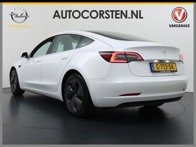 Tesla Model 3 RWD SR+ 60kWh 325PK Lmv 18" AutoPilot Leder PanoDak Adaptive-Cruise Lmv Camera's Elektr.-Stuur+Stoelen+Spiegels+Geheugen+Easy-Entry+Verwarmde stoelen Park assistent PDC WIFI Lane-Assist Speed-Assist Navi LED Comfortstoelen ACC DAB Keyless en Voorverwarmen