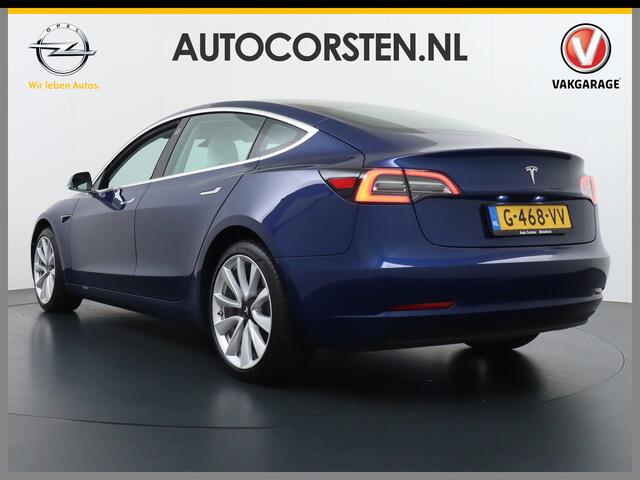 Tesla Model 3 Long Range AWD 75kWh 463PK Lmv 19" Ivoor Interieur FSD-Full Self Driving Computer-3 Premium Audio 4wd AutoPilot Panoramadak Camera's Leer Adaptive-Cruise-Control+Stop&Go Pdc-a+v Dual-Ecc Dual-Motor Keyless Stoel en achterbank verwarming Electr.Stoelen+Mem