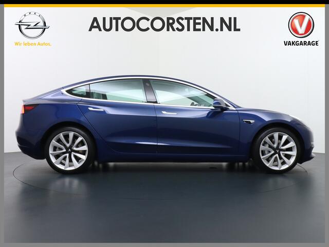 Tesla Model 3 Long Range AWD 75kWh 463PK Lmv 19" Ivoor Interieur FSD-Full Self Driving Computer-3 Premium Audio 4wd AutoPilot Panoramadak Camera's Leer Adaptive-Cruise-Control+Stop&Go Pdc-a+v Dual-Ecc Dual-Motor Keyless Stoel en achterbank verwarming Electr.Stoelen+Mem