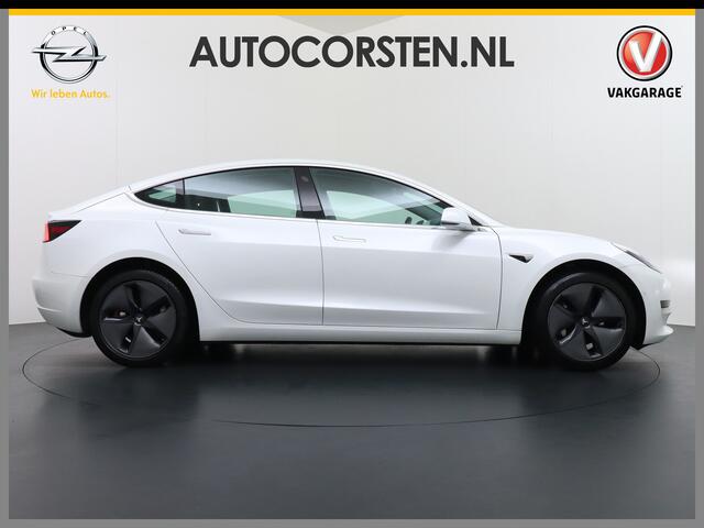 Tesla Model 3 RWD SR+ 60kWh 325PK FSD 3-Computer 18" AutoPilot Leder PanoDak Adaptive-Cruise Lmv Camera's Elektr.-Stuur+Stoelen+Spiegels+Geheugen+Easy-Entry+Verwarmde stoelen Park assistent PDC WIFI Lane-Assist Speed-Assist Navi LED Comfortstoelen ACC DAB Voorverwarmen