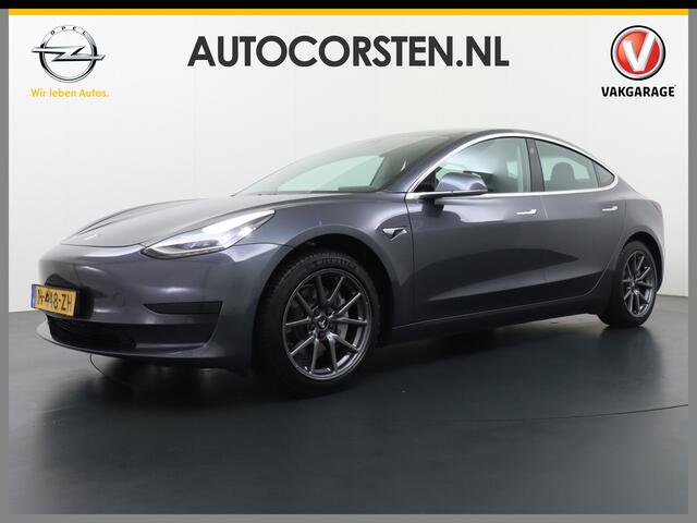 Tesla Model 3 RWD SR+ 60kWh Trekhaak Af-Fabriek Leder Adaptieve Cruise Control Panoramadak Stoelverwarming Navi Ecc Autopilot Camera's Lmv Intel Atom® Wifi Keyless DAB Spotify Apple Music Tidal Bluetooth Premium Luidsprekers 1.000kg Trekvermogen 1e Eigenaar Origineel N