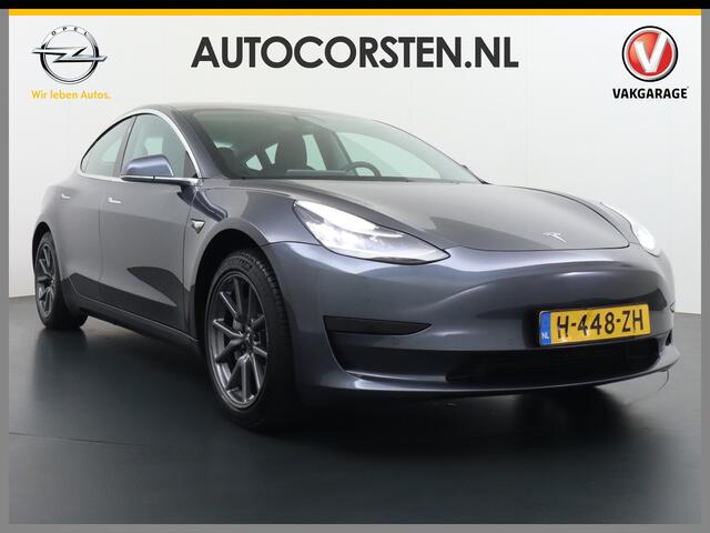 Tesla Model 3 RWD SR+ 60kWh Trekhaak Af-Fabriek Leder Adaptieve Cruise Control Panoramadak Stoelverwarming Navi Ecc Autopilot Camera's Lmv Intel Atom® Wifi Keyless DAB Spotify Apple Music Tidal Bluetooth Premium Luidsprekers 1.000kg Trekvermogen 1e Eigenaar Origineel N