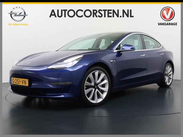 Tesla Model 3 Long Range AWD 75kWh SOH 88% 463PK Lmv 19" Ivoor Premium Audio AutoPilot Panoramadak Camera's Leer Adaptive-Cruise-Control+Stop&Go Pdc Dual-Ecc Dual-Motor Keyless 4WD Stoel en achterbank verwarming Elektr.Stoelen+Memory+Easy-Entry WiFi Origineel Nederland