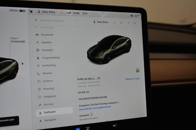 Tesla Model 3 Long Range AWD 75 kWh Cam El-Stoelen + Aklep Leder