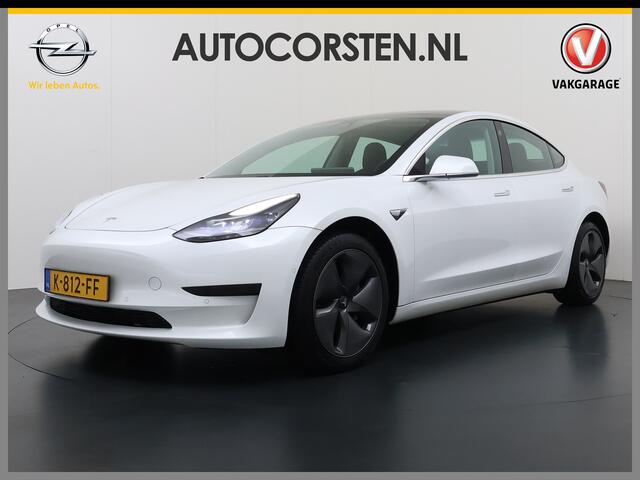 Tesla Model 3 SR+ 325PK Trekhaak Lmv 18" AutoPilot FSD Leder Pano-dak Adaptive-Cruise Camera's Elektr.-Stuur+Stoelen+Spiegels+Geheugen+Easy-Entry+Verwarmde stoelen Park assistent Pdc WIFI Lane-Assist Speed-Assist SOH 92% Navi LED Comfortstoelen ACC DAB Voorverwarmen in