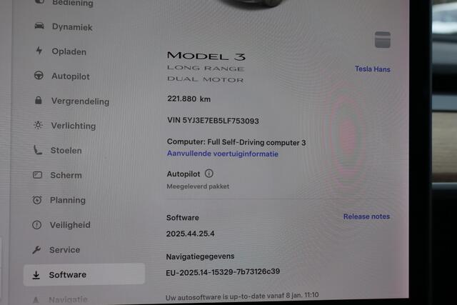 Tesla Model 3 Long Range AWD 75 kWh 89,3% SOH, BTW Auto, Autopilot computer 3.0 360 Camera, Cruise control, BTW Auto