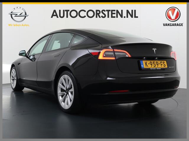 Tesla Model 3 Long Range AWD 75kWh Facelift Warmtepomp Lmv 19" AutoPilot Leder Panoramadak Adaptive-Cruise Camera's Elektr.-Stuur+Stoelen+Spiegels+Geheugen+Easy-Entry+Verwarmde stoelen Park assistent Pdc WIFI Lane-Assist Navi LED DAB Voorverwarmen interieur Keyless One