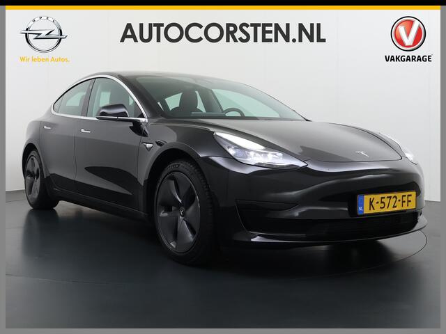 Tesla Model 3 RWD SR plus 325PK LFP Accu Trekhaak AutoPilot Leder Panoramadak Adaptive-Cruise Camera's Elektr.-Stuur+Stoelen+Spiegels+Geheugen+Easy-Entry+Verwarmde stoelen Park assistent Pdc WIFI Lane-Assist Speed-Assist Navi LED DAB Voorverwarmen Keyless One-Pedal-Dri