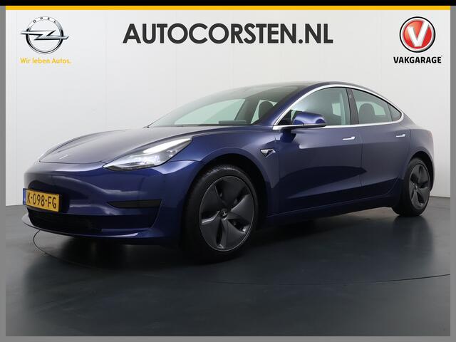 Tesla Model 3 RWD SR plus 325PK LFP Accu Trekhaak Lmv 18" AutoPilot Leder Panoramadak Adaptive-Cruise Camera's Elektr.-Stuur+Stoelen+Spiegels+Geheugen+Easy-Entry+Verwarmde stoelen Park assistent Pdc WIFI Lane-Assist Speed-Assist Navi LED DAB Voorverwarmen Keyless One-P
