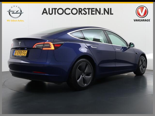 Tesla Model 3 RWD SR plus 325PK LFP Accu Trekhaak Lmv 18" AutoPilot Leder Panoramadak Adaptive-Cruise Camera's Elektr.-Stuur+Stoelen+Spiegels+Geheugen+Easy-Entry+Verwarmde stoelen Park assistent Pdc WIFI Lane-Assist Speed-Assist Navi LED DAB Voorverwarmen Keyless One-P