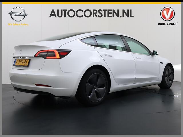Tesla Model 3 RWD SR plus LFP Accu AutoPilot Leder Panoramadak Adaptive-Cruise Camera's Elektr.-Stuur+Stoelen+Spiegels+Geheugen+Easy-Entry+Verwarmde stoelen Park assistent Pdc WIFI Lane-Assist Speed-Assist Navi LED DAB Voorverwarmen Keyless One-Pedal-Drive Lmv 18" SOH 
