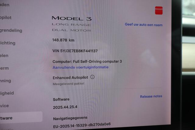 Tesla Model 3 Long Range AWD 75 kWh 90% SOH, Cruise control, Navigatie, Camera, Trekhaak