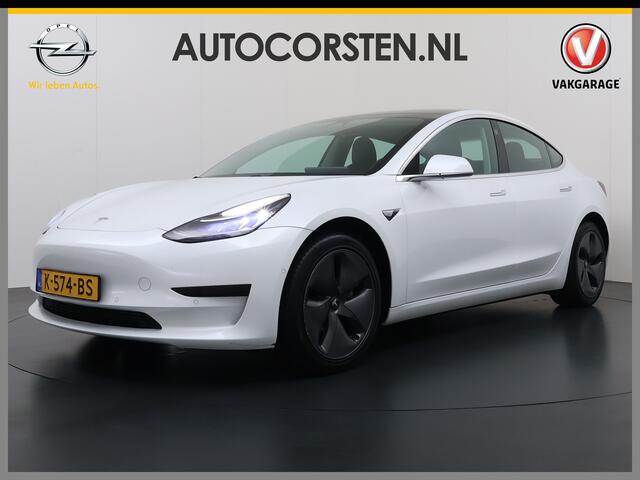 Tesla Model 3 RWD SR Plus 325PK LFP Accu AutoPilot Leer Pano-Dak Adaptive-Cruise Camera's Elektr.-Stuur+Stoelen+Spiegels+Geheugen+Easy-Entry+Verwarmde stoelen Park assistent Pdc WIFI Lane-Assist Speed-Assist Navi LED DAB Voorverwarmen Keyless One-Pedal-Drive Lmv 18" SO