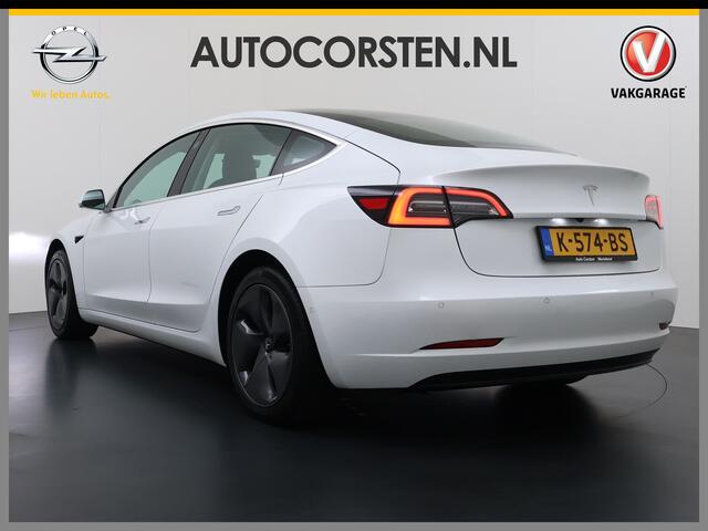 Tesla Model 3 RWD SR Plus 325PK LFP Accu AutoPilot Leer Pano-Dak Adaptive-Cruise Camera's Elektr.-Stuur+Stoelen+Spiegels+Geheugen+Easy-Entry+Verwarmde stoelen Park assistent Pdc WIFI Lane-Assist Speed-Assist Navi LED DAB Voorverwarmen Keyless One-Pedal-Drive Lmv 18" SO