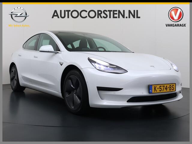 Tesla Model 3 RWD SR Plus 325PK LFP Accu AutoPilot Leer Pano-Dak Adaptive-Cruise Camera's Elektr.-Stuur+Stoelen+Spiegels+Geheugen+Easy-Entry+Verwarmde stoelen Park assistent Pdc WIFI Lane-Assist Speed-Assist Navi LED DAB Voorverwarmen Keyless One-Pedal-Drive Lmv 18" SO