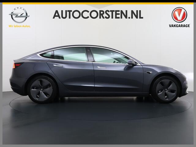 Tesla Model 3 Long Range AWD 75kWh Trekhaak Warmtepomp Lmv 18" AutoPilot Leder Pano-Dak Adaptive-Cruise Camera's Elektr.-Stuur+Stoelen+Spiegels+Geheugen+Easy-Entry+Verwarmde stoelen Park assistent Pdc WIFI Lane-Assist Navi LED DAB Voorverwarmen interieur Keyless One-Pe