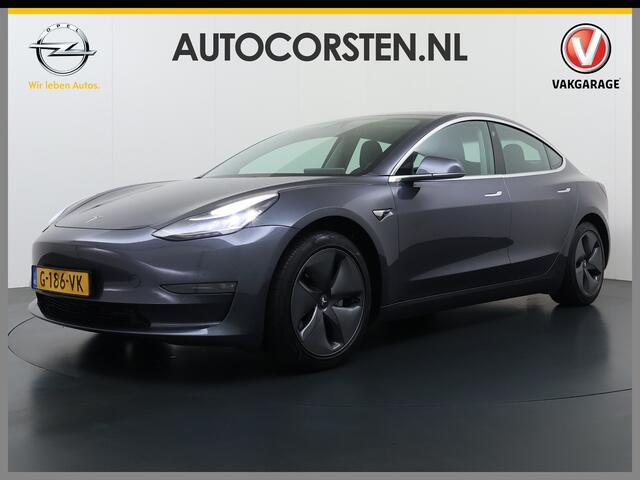 Tesla Model 3 Long Range AWD 75kWh Trekhaak AutoPilot Leeer Pano-dak Adaptive-Cruise Camera's Elektr.-Stuur+Stoelen+Spiegels+Geheugen+Easy-Entry+Verwarmde stoelen Park assistent Pdc WIFI Lane-Assist Navi LED DAB Voorverwarmen interieur Keyless One-Pedal-Drive 4WD SOH 8