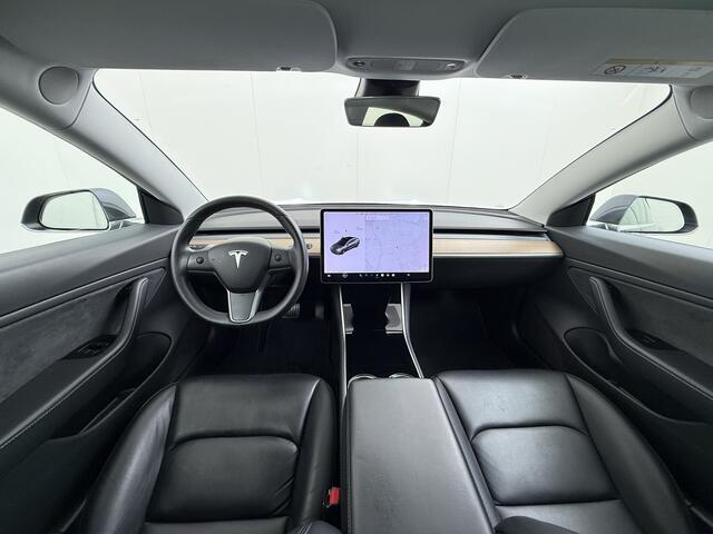 Tesla Model 3 Long Range AWD 75kWh Trekhaak AutoPilot Leeer Pano-dak Adaptive-Cruise Camera's Elektr.-Stuur+Stoelen+Spiegels+Geheugen+Easy-Entry+Verwarmde stoelen Park assistent Pdc WIFI Lane-Assist Navi LED DAB Voorverwarmen interieur Keyless One-Pedal-Drive 4WD SOH 8