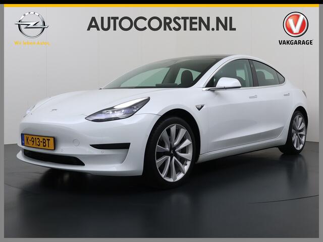 Tesla Model 3 SR+ 325PK LFP-Accu SOH 89.6% Lmv 19" AutoPilot Leer Pano-Dak Adaptive Cruise Lmv 18" Camera's Elektr.-Stuur+Stoelen+Spiegels+Geheugen+Easy-Entry+Verwarmde stoelen Park assistent Pdc WIFI Ecc Lane-Assist Speed-Assist Ecc Navi Led DAB Voorverwarmen interieu