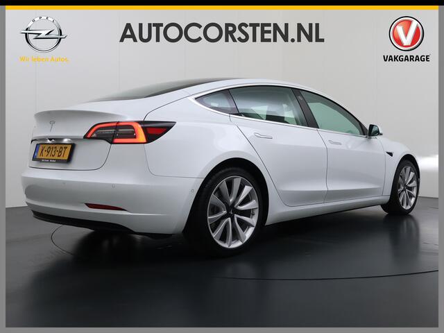 Tesla Model 3 SR+ 325PK LFP-Accu SOH 89.6% Lmv 19" AutoPilot Leer Pano-Dak Adaptive Cruise Lmv 18" Camera's Elektr.-Stuur+Stoelen+Spiegels+Geheugen+Easy-Entry+Verwarmde stoelen Park assistent Pdc WIFI Ecc Lane-Assist Speed-Assist Ecc Navi Led DAB Voorverwarmen interieu