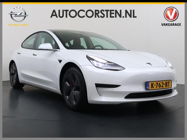Tesla Model 3 RWD LFP-Accu SR plus Soh 91% 325PK Lmv 18" AutoPilot FSD Leder Panoramadak Adaptive-Cruise Camera's Elektr.-Stuur+Stoelen+Spiegels+Geheugen+Easy-Entry+Verwarmde stoelen Park assistent Pdc WIFI Lane-Assist Speed-Assist Navi LED Comfortstoelen ACC DAB Voorv