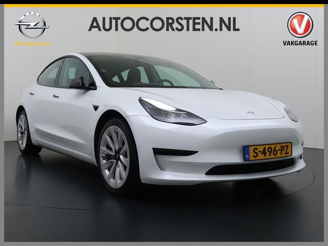 Tesla Model 3 RWD Plus SOH 92.9% Warmtepomp LFP Accu Lmv 19" Panoramadak Leder Navi Ecc Camera's Adap.Cruise Stoel+Stuurverwarming Elek.Achterklep Elek.Stoelen+Memory Led Draadloze telefoonlader 1e Eigenaar Origineel Nederlandse Auto