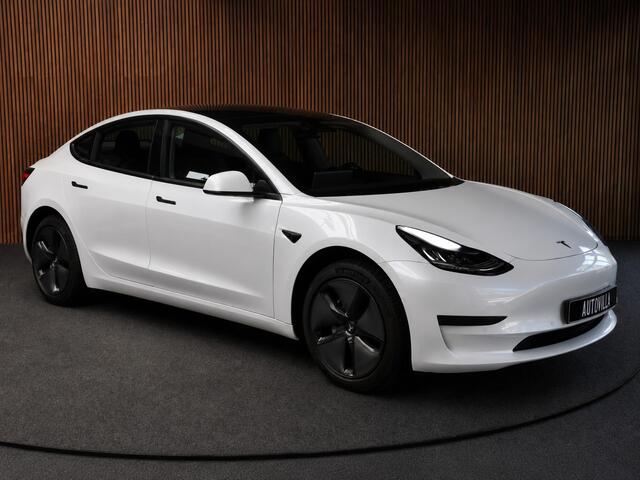 Tesla Model 3 RWD Plus 60 kWh SOH: 95.0% Panodak Full Self 3 Leer 360° ACC Climate Stuur- & Stoelverwarming voor & achter LM velgen PDC Elektr. achterklep Elektr. verst. stuurwiel Elektr. verstelb. stoelen Metallic lak 1e Eigenaar BTW auto