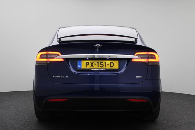 Tesla Model X 90D Base 2017 | Autopilot | INCL. BTW | Lederen Bekleding | LED | Navigatie | Panoramische Voorruit | Cruise Control | Airco | Keyless | Boekjes