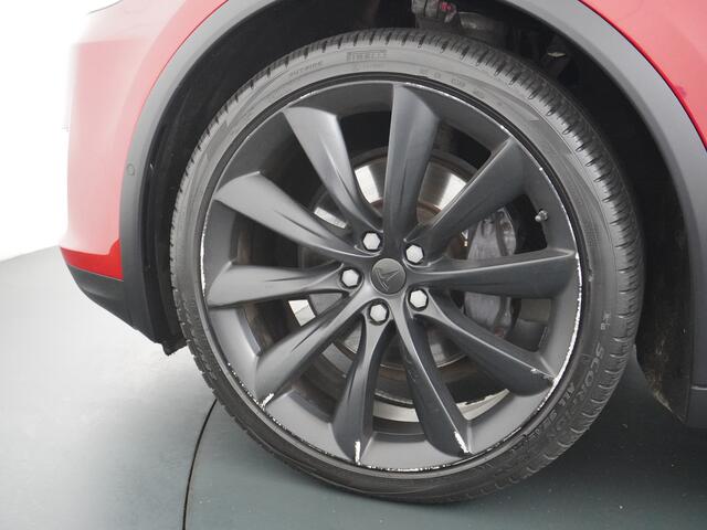 Tesla Model X P100D 7p. 100kWh Trekhaak Long Range Leder 22" lm Int-Luchtvering Summon-Beta-park Adaptive-Cruise AutoPilot+Navi Panoramadak Premium-Upgrade-pakket Vleugeldeuren Camera's Elektr.Stoelen/Stuur+Verwarmd+Geheugen Keyless Wifi Adaptieve koplampen Elektr.Acht