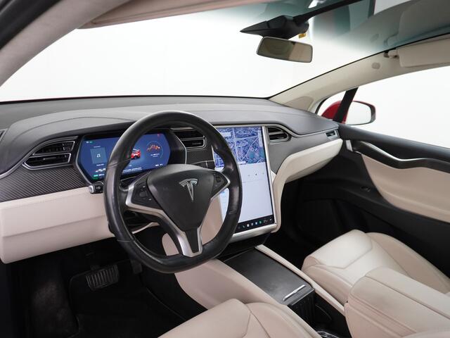 Tesla Model X P100D 7p. 100kWh Trekhaak Long Range Leder 22" lm Int-Luchtvering Summon-Beta-park Adaptive-Cruise AutoPilot+Navi Panoramadak Premium-Upgrade-pakket Vleugeldeuren Camera's Elektr.Stoelen/Stuur+Verwarmd+Geheugen Keyless Wifi Adaptieve koplampen Elektr.Acht