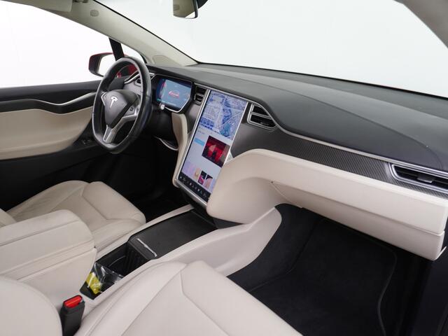 Tesla Model X P100D 7p. 100kWh Trekhaak Long Range Leder 22" lm Int-Luchtvering Summon-Beta-park Adaptive-Cruise AutoPilot+Navi Panoramadak Premium-Upgrade-pakket Vleugeldeuren Camera's Elektr.Stoelen/Stuur+Verwarmd+Geheugen Keyless Wifi Adaptieve koplampen Elektr.Acht