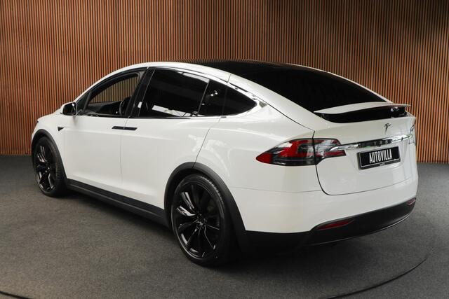 Tesla Model X Dual Motor AWD 7p. 100 kWh Autopilot Leer Navi ACC 360º Stoelverwarming voor & achter Memory Alcantara hemel Climate voor en achter PDC Softclose Afneembare trekhaak 22 inch LM velgen BTW auto