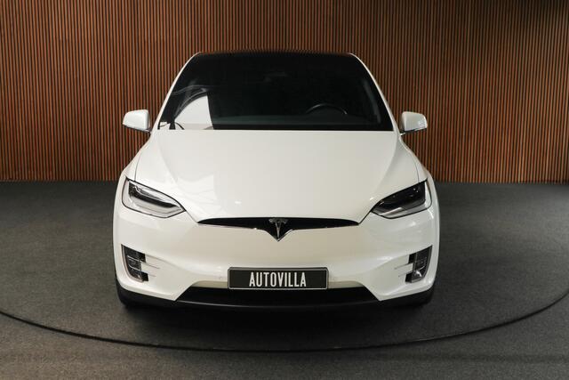 Tesla Model X Dual Motor AWD 7p. 100 kWh Autopilot Leer Navi ACC 360º Stoelverwarming voor & achter Memory Alcantara hemel Climate voor en achter PDC Softclose Afneembare trekhaak 22 inch LM velgen BTW auto