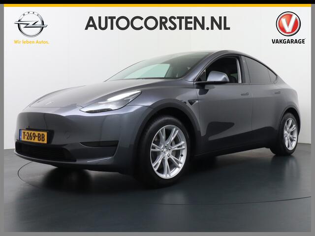 Tesla Model Y RWD 60kWh LFP 300PK Warmtepomp FSD-Computer 3 Auto-Pilot Sleutel-loos(via-GSM) Leder Premium Audio Camera's Panormadak Adap.Cruise Lmv 19" Navi Ecc Stoel+Bank+Stuurverwarmd+Elektr.Verst.+Geh. Park-Assist RWD Elektr. Acht.klep WiFi Priv.Glass AEB ASR ESP I