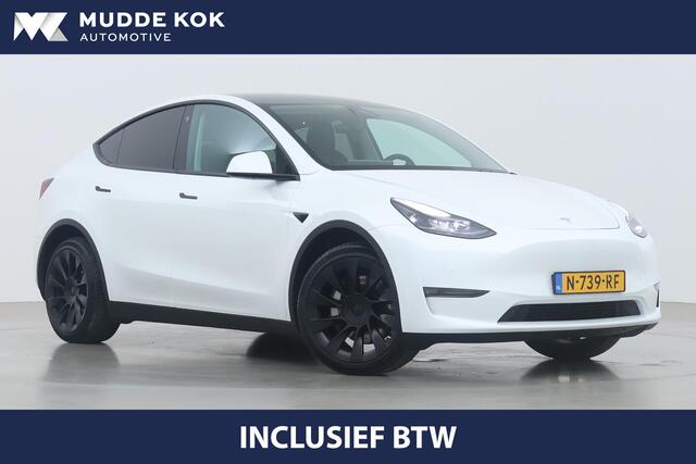 Tesla Model Y Long Range AWD 75 kWh | Incl. BTW | Panoramadak | Vol-Leder | Auto-Pilot | 20 Inch | 360° Camera