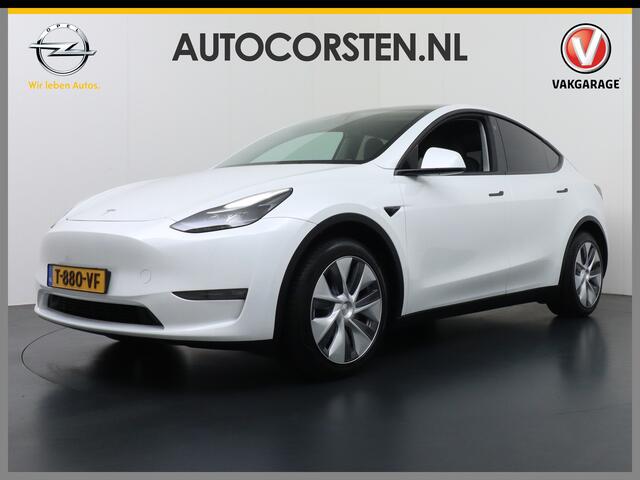 Tesla Model Y Long Range 514PK AWD 75kWh Trekhaak-1600KG Warmtepomp Full-Self-Driving Computer 3 Leder 19" GSM-Sleutel Stoelverw.- V+A+Stuur+Voorruit Adap.Cruise Navi Ecc Keyless PDC-a+v Elek.Achterklep Lmv Led Standkachel 4WD LR 1e Eigenaar, origineel Nederlands Gelev