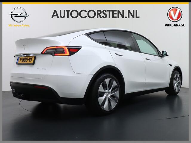 Tesla Model Y Long Range 514PK AWD 75kWh Trekhaak-1600KG Warmtepomp Full-Self-Driving Computer 3 Leder 19" GSM-Sleutel Stoelverw.- V+A+Stuur+Voorruit Adap.Cruise Navi Ecc Keyless PDC-a+v Elek.Achterklep Lmv Led Standkachel 4WD LR 1e Eigenaar, origineel Nederlands Gelev