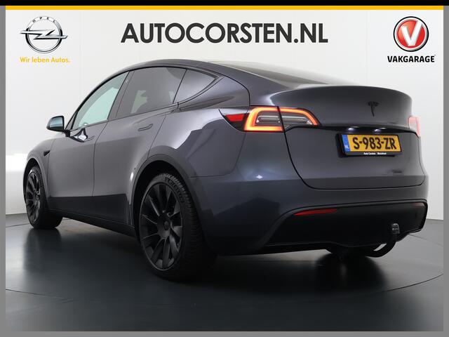 Tesla Model Y RWD 60kWh LFP-Accu S.O.H. 96% Trekhaak Warmtepomp Lmv 20" Ambient Interieur Verlichting Adap.Cruise Navi Ecc Camera's Panoramadak Autopilot Stoel+Stuur+Achterbank Verwarming Elek.Achterklep Dodehoek detector Draadloze telefoonlader Origineel Nederlandse A