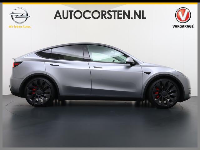 Tesla Model Y Performance 534pk 0-100 3,8 sec. Trekhaak AWD 78,1kWh Warmte-pomp FSD-Comp.3 AutoPilot Carbon-Spoiler Elekr.Achterklep AMD-Ryzen-infot. Premium-HiFi Pano.dak Camera Leer Adaptive-Cruise+Stop&Go Park-Assist PDC-a+v Wifi Ecc Dual Motor Long Range 3xCamera N