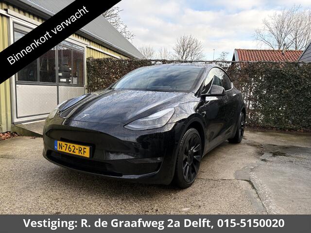 Tesla Model Y Long Range AWD 75 kWh SOH 84% | Navigatie | Leder | Stoelverwarming | FSD systeem