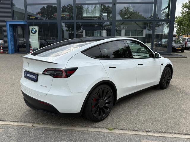 Tesla Model Y Performance AWD 75 kWh 21 INCH TURBINE VELGEN | TESLA GARANTIE T/M 01-2028 OF 80.000 KM | ACCU & AANDRIJFLIJN GARANTIE T/M 01-2032 OF 192.000 KM | ALL IN RIJKLAAR PRIJS |