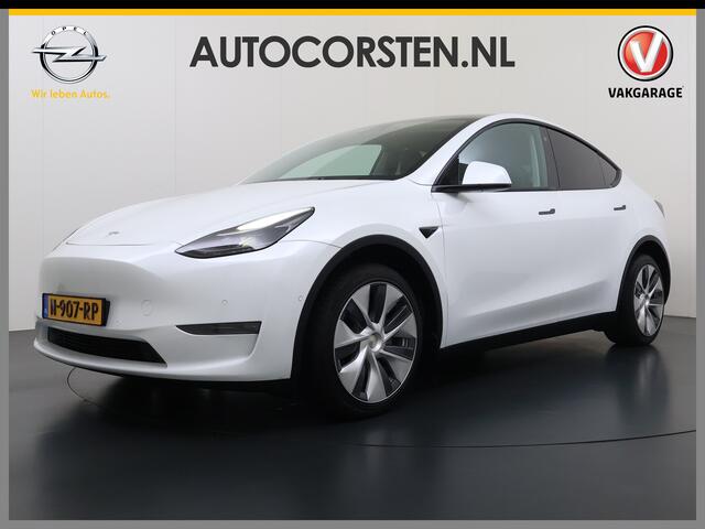 Tesla Model Y Long Range AWD 75kWh 514PK Warmtepomp Stuur+Stoel+Achterbankverwarming Panoramadak Camera's Adap.Cruise Navi Ecc Premium-Audio Leder SOH 91,4% 4WD Keyless Intel Atom®-Processor Privacy Glas Lmv Matrix Led Dodehoekdetectie