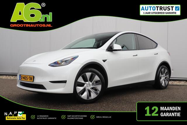 Tesla Model Y Long Range AWD 75 kWh Afneembare Trekhaak Panoramadak Full Self Driving 3 Lederen Bekleding