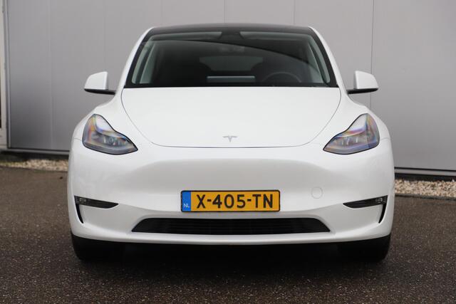 Tesla Model Y Long Range AWD 75 kWh Afneembare Trekhaak Panoramadak Full Self Driving 3 Lederen Bekleding