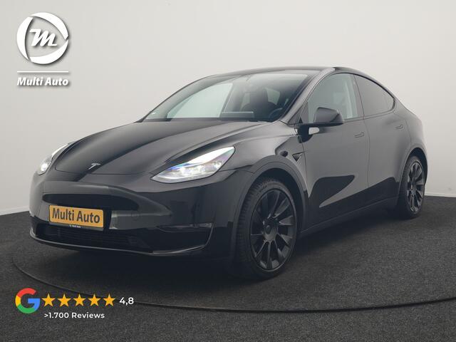 Tesla Model Y Dual Motor Long Range AWD 514pk | Trekhaak Afn. | Full Self-Driving Capability | Panodak | Adaptive Cruise | 360 Camera | Lederen Sportstoelen Memory & Verwarmd | Navigatie |