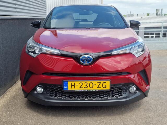 Toyota C-HR 1.8 Hybrid Style CVT-Automaat Incl: FullMap navigatie, Adaptieve Cruiscontrol, Climate control, Blindspot monitor, PArelmoer rood met zwart dak, LM velgen, Stoelverwarming.
