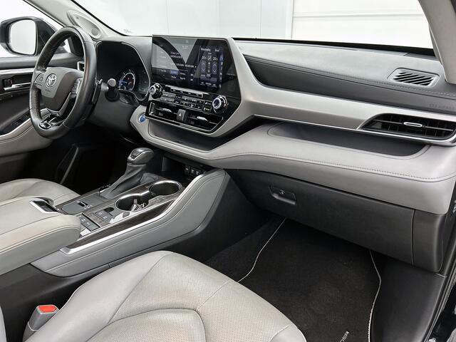 Toyota HIGHLANDER 2.5 AWD Hybrid Premium | Dealer Onderhouden | Panorama schuif/kantel dak | JBL | Head-Up Display | 360 camera+ binnenspiegel | Stoelventilatie | Stoel+stuurverwarming+ Achterbank | Elektrische Achterklep | Navigati