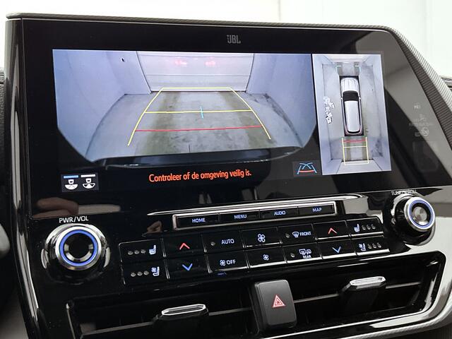 Toyota HIGHLANDER 2.5 AWD Hybrid Premium | Dealer Onderhouden | Panorama schuif/kantel dak | JBL | Head-Up Display | 360 camera+ binnenspiegel | Stoelventilatie | Stoel+stuurverwarming+ Achterbank | Elektrische Achterklep | Navigati