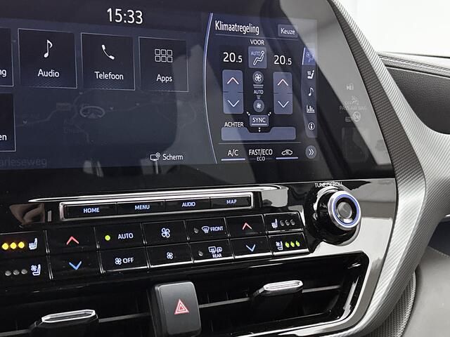 Toyota HIGHLANDER 2.5 AWD Hybrid Premium | Dealer Onderhouden | Panorama schuif/kantel dak | JBL | Head-Up Display | 360 camera+ binnenspiegel | Stoelventilatie | Stoel+stuurverwarming+ Achterbank | Elektrische Achterklep | Navigati