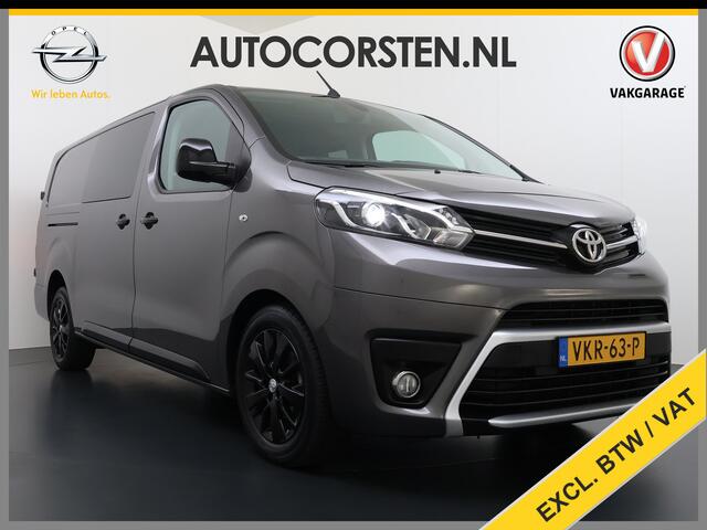 Toyota PROACE Worker 2.0D-4D L3H1 Dubbele Cabine 5-Persoons Ecc 3D-Navi Apple Carplay Android Auto Bluetooth Black Line Long DC Cruise Control Lmv Regen-Lichtsensor led Privacy Glas Schuifdeur 1e Eigenaar Dealeronderhouden Origineel Nederlandse Auto